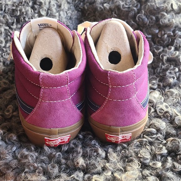 NWOT Retro Purple Suede Sk8-Mid - Picture 6 of 9